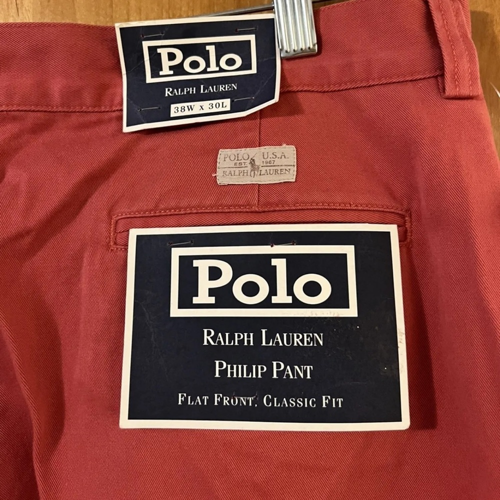 Polo Ralph Lauren Mens Pants The Philip Pant Vintage 90s NWT Size 38x30 38Wx30L